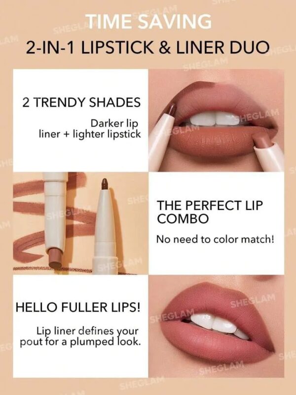 SHEGLAM Glam 101 lipstick and liner duo