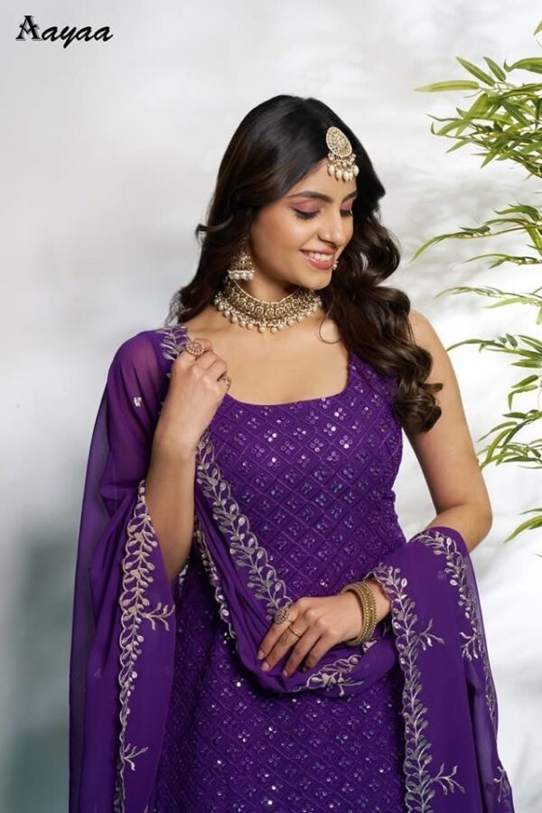 Aayaa - Georgette kurti bottom with dupatta